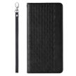 Magnet Strap Case Case iPhone 13 Pro Max Pouch Wallet + Mini Lanyard Pendant tok, fekete