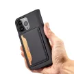 Magnet Card Case case iPhone 14 Plus flip cover wallet stand tok, fekete