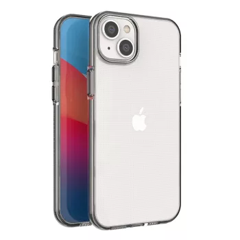   Spring Case case iPhone 14 Plus silicone case a frame tok, fekete
