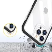 Clear 3in1 case iPhone 14 Plus silicone cover frame tok, fekete