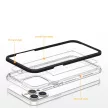 Clear 3in1 case iPhone 14 Plus silicone cover frame tok, fekete