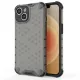 Honeycomb case iPhone 14 armotok, piros hybrid cover tok, fekete