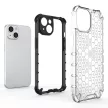 Honeycomb case iPhone 14 armotok, piros hybrid cover tok, fekete