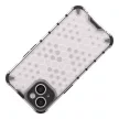 Honeycomb case iPhone 14 armotok, piros hybrid cover tok, fekete
