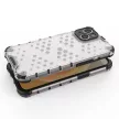 Honeycomb case iPhone 14 Plus armotok, piros hybrid cover tok, fekete