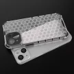 Honeycomb case iPhone 14 Plus armotok, piros hybrid cover tok, fekete
