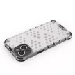 Honeycomb case iPhone 14 Plus armotok, piros hybrid cover tok, fekete
