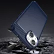 Carbon Case iPhone 14 case flexible gel back cover tok, kék