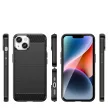 Carbon Case iPhone 14 Plus flexible gel back cover tok, fekete