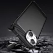 Carbon Case iPhone 14 Plus flexible gel back cover tok, fekete
