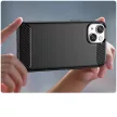 Carbon Case iPhone 14 Plus flexible gel back cover tok, fekete