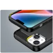 Carbon Case iPhone 14 Plus flexible gel back cover tok, fekete