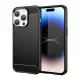 Carbon Case iPhone 14 Pro Max flexible gel back cover tok, fekete
