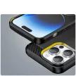 Carbon Case iPhone 14 Pro Max flexible gel back cover tok, fekete