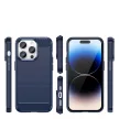 Carbon Case iPhone 14 Pro Max flexible gel back cover tok, kék