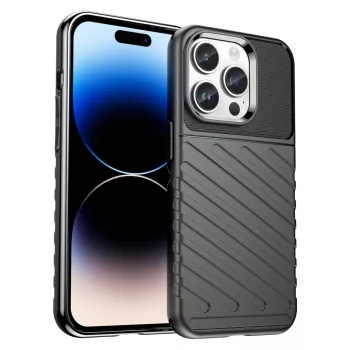 Thunder Case iPhone 14 Pro Max armored case tok, fekete
