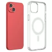 Clear Magnetic Case MagSafe iPhone 14 Plus tok, ezüst ring tok, átlátszó