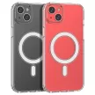 Clear Magnetic Case MagSafe iPhone 14 Plus tok, ezüst ring tok, átlátszó