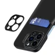 Leather Stand Case case iPhone 14 Plus cover card wallet stand tok, fekete