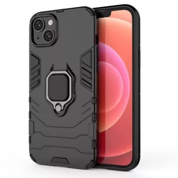   Ring Armor case iPhone 14 Plus armotok, piros cover magnetic holder ring tok, fekete