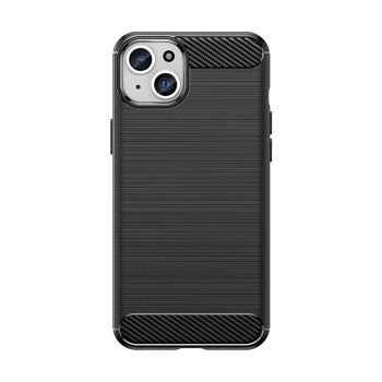   Flexible carbon pattern case iPhone 15 Plus Carbon Case tok, fekete