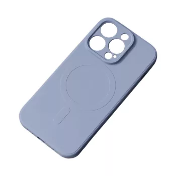   MagSafe Compatible Silicone Case iPhone 15 Plus Silicone Case tok, szürke