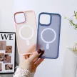 Magnetic Color Matte Case iPhone 15 Plus tok, lila