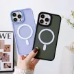 Magnetic Color Matte Case iPhone 15 Plus tok, lila