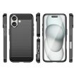 Carbon Case iPhone 16 Silicone Case tok, fekete