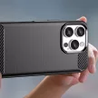 Carbon Case iPhone 16 Pro Max Silicone Case tok, fekete