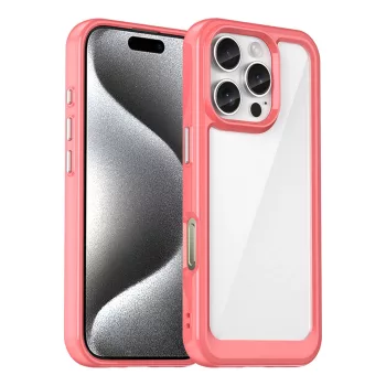   Outer Space Case with Gel Frame iPhone 16 Pro Max - tok, piros