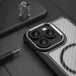 Leading Series MagSafe Silicone Case iPhone 16 Pro Max - tok, fekete