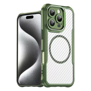   Leading Series MagSafe Silicone Case iPhone 16 Pro Max - tok, zöld
