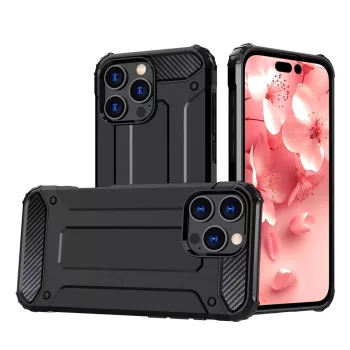 Hybrid Armor iPhone 16 Pro Max Case - tok, fekete