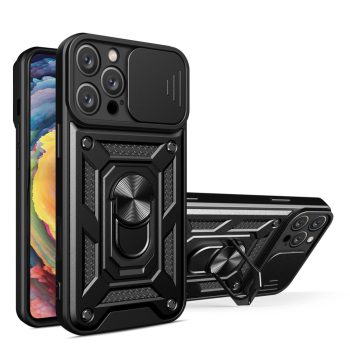   Hybrid Armor Camshield iPhone 16 Pro Max ütésálló hátlap, tok, fekete
