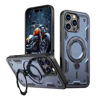   Hybrid Armor Trendy Case with MagSafe iPhone 16 Pro Max  tok, kék