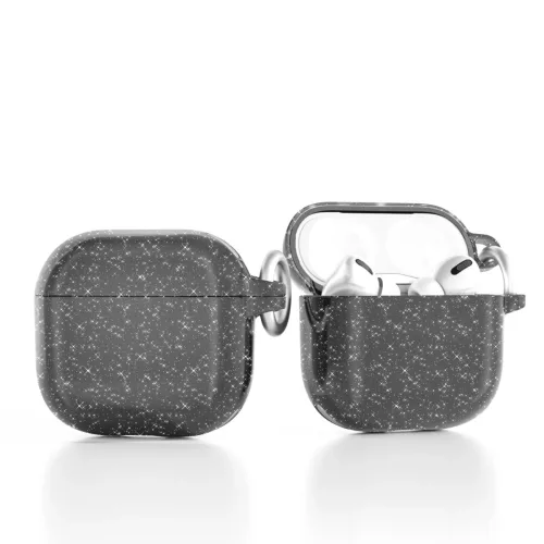 Glitter Case AirPods 4 tok, fekete