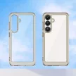Outer Space Case with Gel Frame Samsung Galaxy S25 Clear tok, fekete