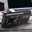 Hybrid Armor Camshield with Camera Cover and Metal Ring Samsung Galaxy S25 Plus tok, fekete