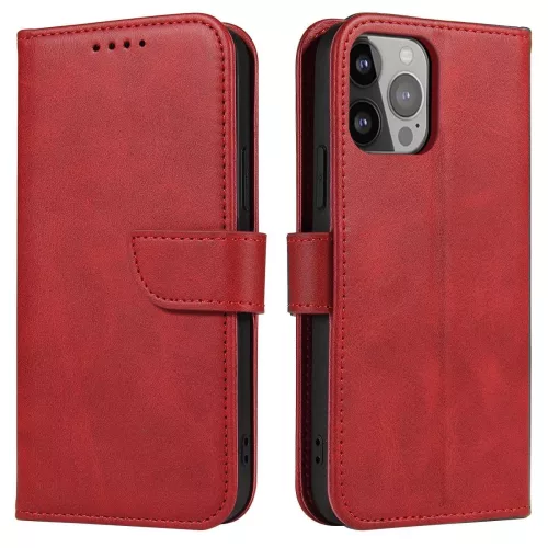 Magnet Case with Flip Samsung Galaxy S25 Ultra tok, piros