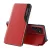 Eco Leather View Case Samsung Galaxy S25 Ultra with Flip and Stand tok, piros
