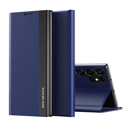 Sleep Case Pro Samsung Galaxy S25 Ultra Case with Flip and Stand tok, kék
