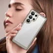 Outer Space Case with Gel Frame Samsung Galaxy S25 Ultra Clear tok, fekete