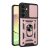 Hybrid Armor Camshield Case with Camera Cover and Metal Ring Samsung Galaxy A16/A16 5G tok, rózsaszín