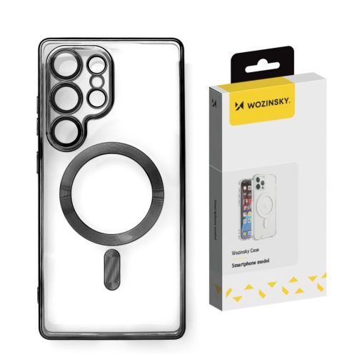 Wozinsky Electroplated Case Magsafe Samsung Galaxy S25 tok, fekete
