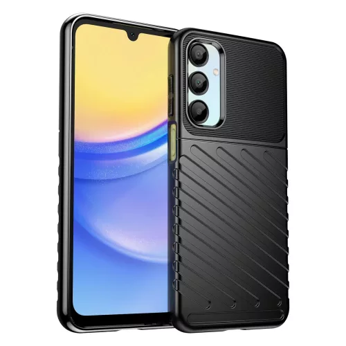 Thunder Case Samsung Galaxy A56/A36 Silicone Armored Cover tok, fekete