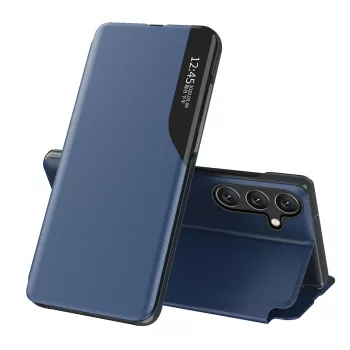   Eco Leather View Case elegant case with flap and stand function Samsung Galaxy A26 tok, kék