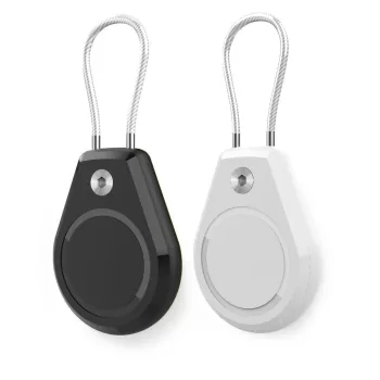 Apple AirTag Case Waterproof Steel Cable, tok, fekete-fehér