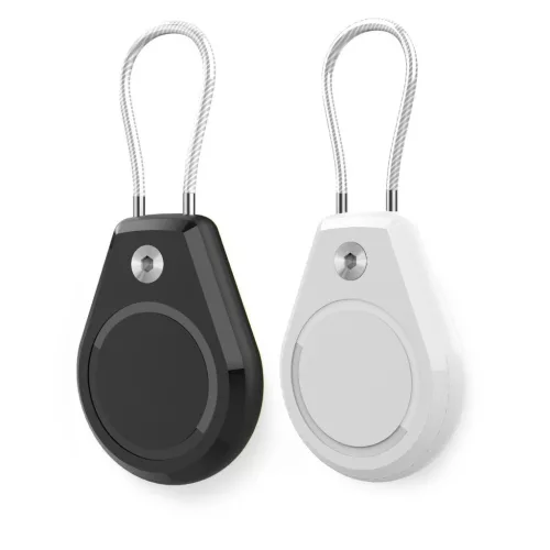 Apple AirTag Case Waterproof Steel Cable, tok, fekete-fehér