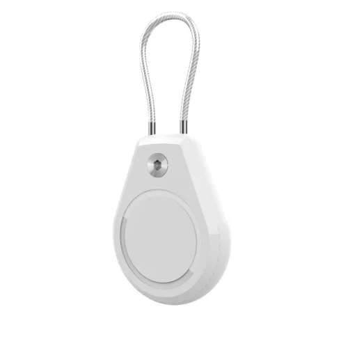 Apple AirTag Case Waterproof Steel Cable, tok, fehér